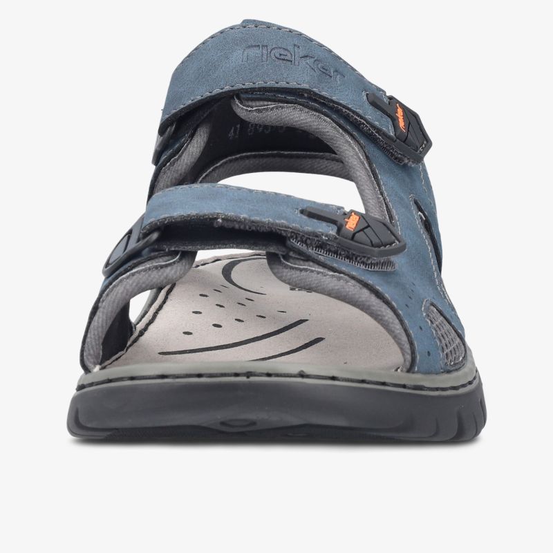 Bequeme Sandale mit verstellbaren Riemen, gepolsterter Innensohle und rutschfester Sohle frontal