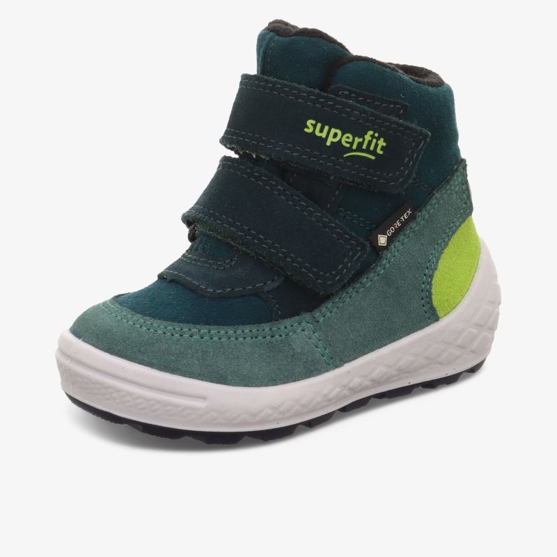 Robuster Kinderschuh mit bequemem Klettverschluss und rutschfester Sohle für sicheren Halt