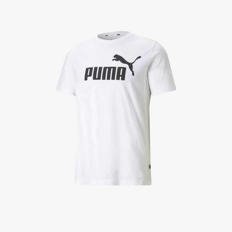 Weißes Puma T-Shirt mit großem Logo, bequem geschnittenes Kurzarmshirt für sportliche und lässige Looks