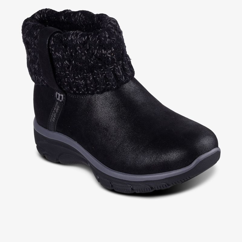 Schwarzer Winterstiefel mit warmem Futter, wasserdicht, rutschfeste Sohle und bequemem Tragekomfort