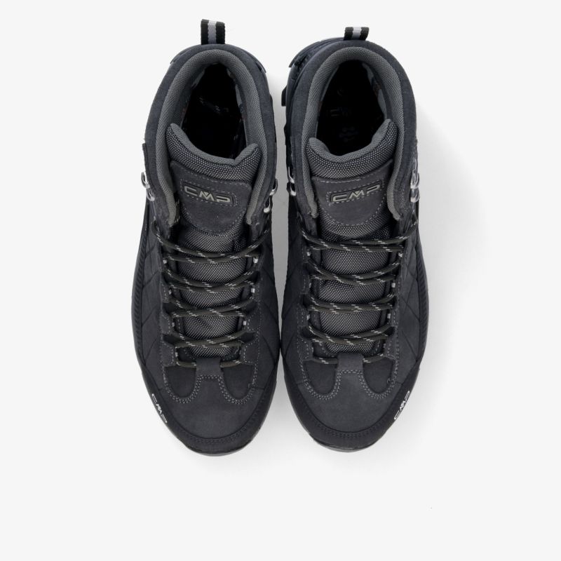 Hochwertige, schwarze Wanderschuhe mit robustem Design und bequemem Tragekomfort für Outdoor-Abenteuer.