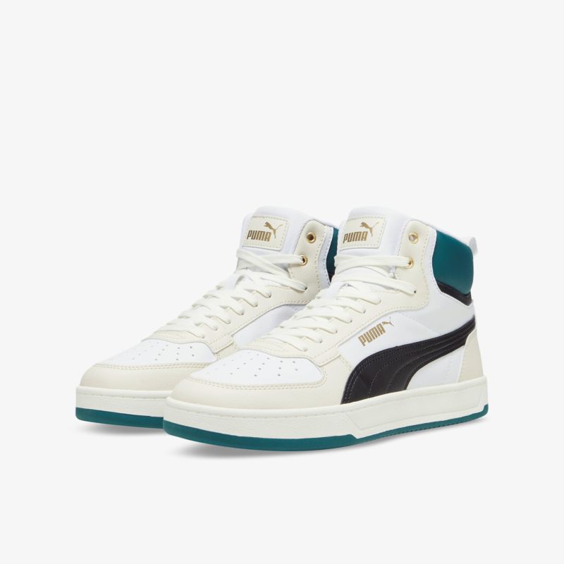 Modische High-Top-Sneaker in Weiß mit kontrastierenden Details. Ideal für sportliche und lässige Outfits.