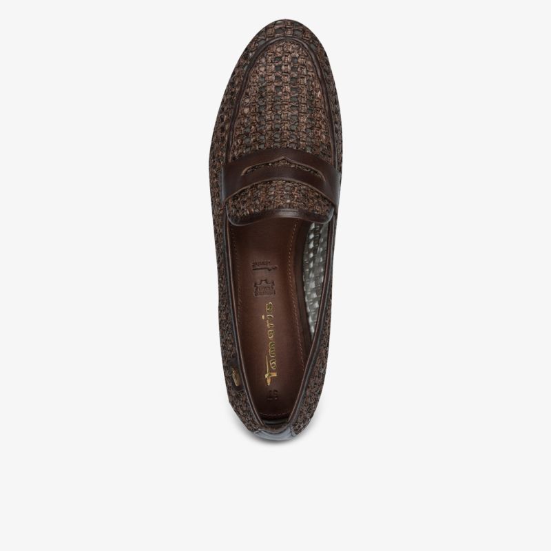 leichter und atmungsaktiver Slip-On Schuh mit gewebtem Mesh in dunkler Farbe, bequem und lässig