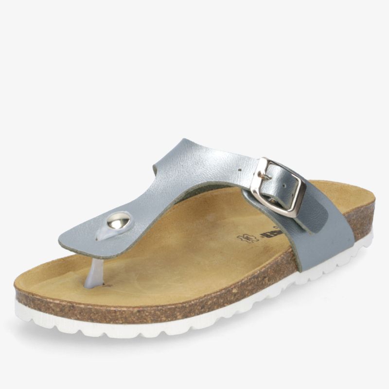 Bequeme graue Sandalette mit verstellbarem Riemen und weicher Sohle für optimalen Tragekomfort