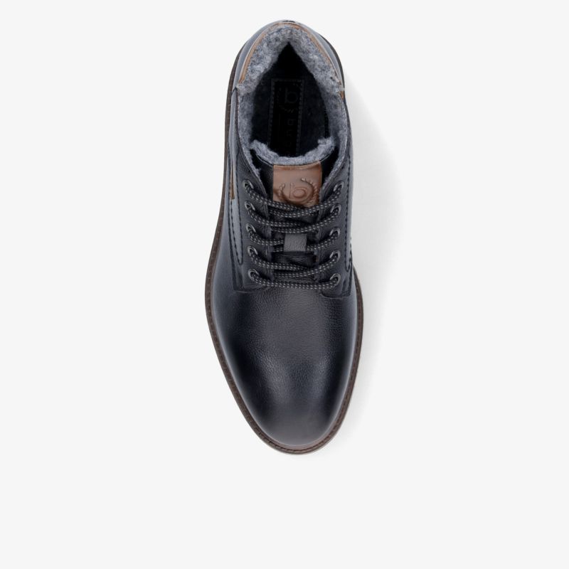 Moderner schwarzer Sneaker mit gepolsterter Innenseite und robustem Material, komfortabel und vielseitig