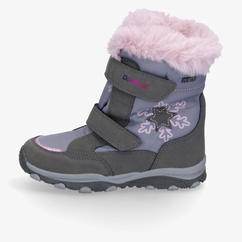 Warmer Winterstiefel mit weichem Fellkragen, robusten Schnallen und rutschfester Sohle für sicheren Halt