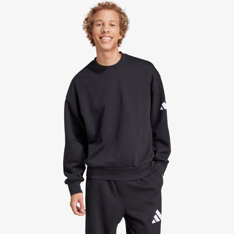 Bequemes schwarzes Sweatshirt mit klassischem Design, lockerer Sitz und angenehmem Tragekomfort