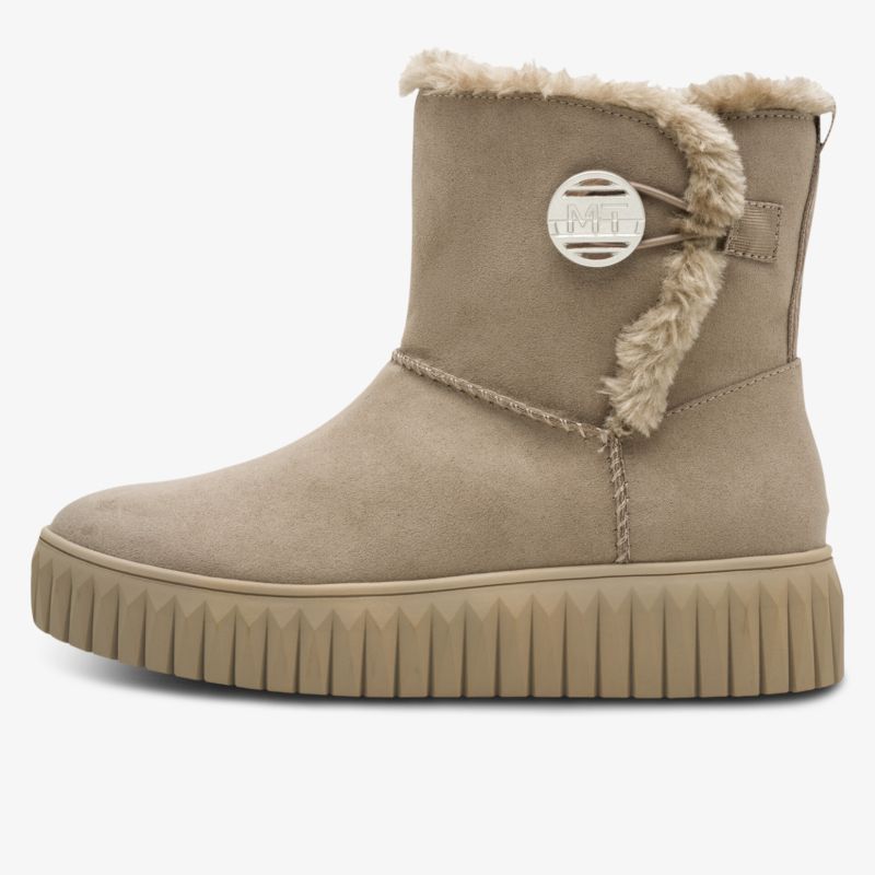 Warm gefütterter Winterstiefel mit rutschfester Sohle und bequemem Blockabsatz in angesagtem Design