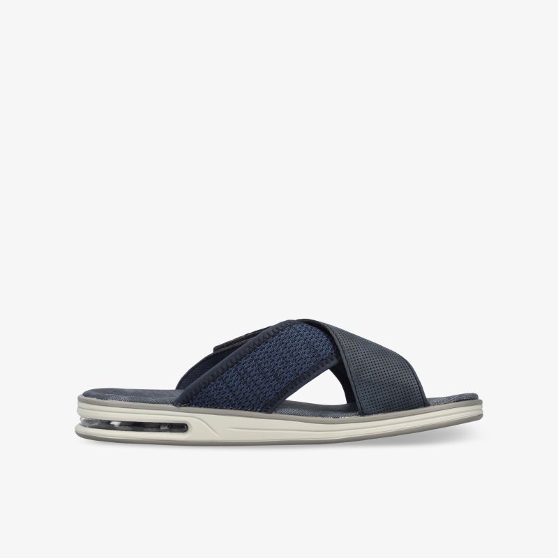 Bequeme blaue Slide Sandale mit rutschfester Sohle und offenem Zeh, perfekt für den täglichen Gebrauch