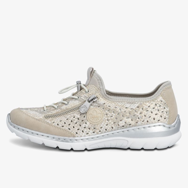 Leichter Komfortschuh mit atmungsaktivem Material, flexibler Sohle und verstellbarer Schnürung für angenehmes Tragen