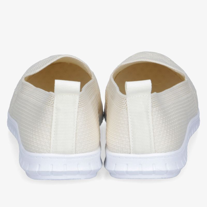 Weiße Sneaker Rückansicht mit komfortablem Einstieg und flexibler Sohle für optimalen Tragekomfort