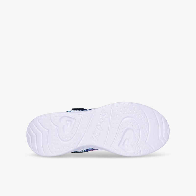 Weiße sportliche Schuhsohle mit rutschfestem Profil und flexibler, leichter Dämpfung ist langlebig und komfortabel