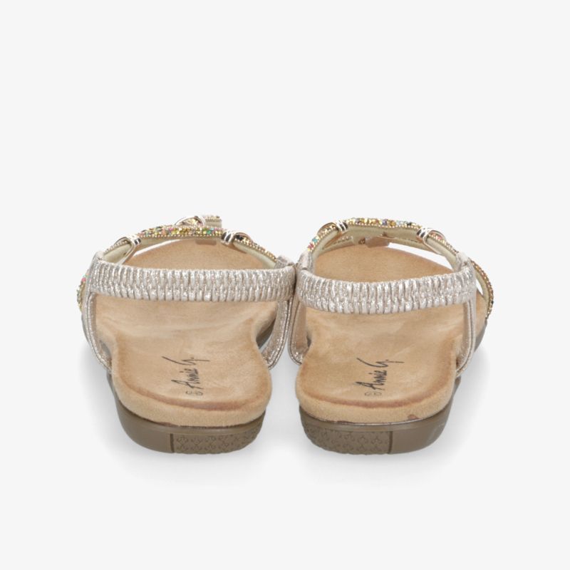 Bequeme Sandalen mit gepolsterter Innensohle und rutschfester Sohle in eleganter Rückansicht