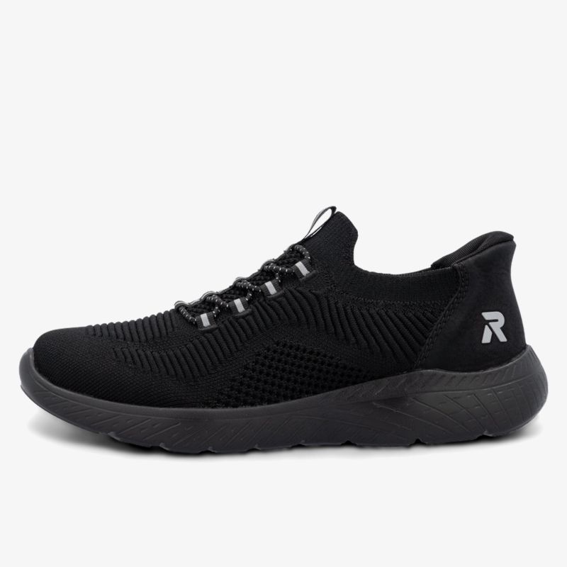 Moderner leichter Sneaker mit atmungsaktivem Material und flexibler Sohle in elegantem Schwarz