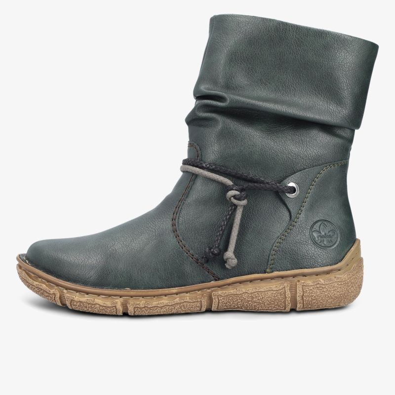 Lässiger Stiefel mit weichem Schaft und dekorativer Zugkordel, bequeme Passform, robuste Bodenhaftung