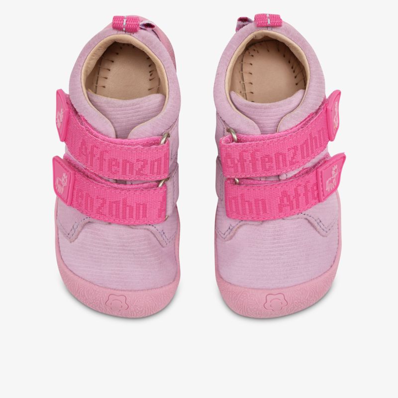 Weiche pinke Kinderschuhe mit Klettverschluss für einfachen Halt und angenehmen Tragekomfort