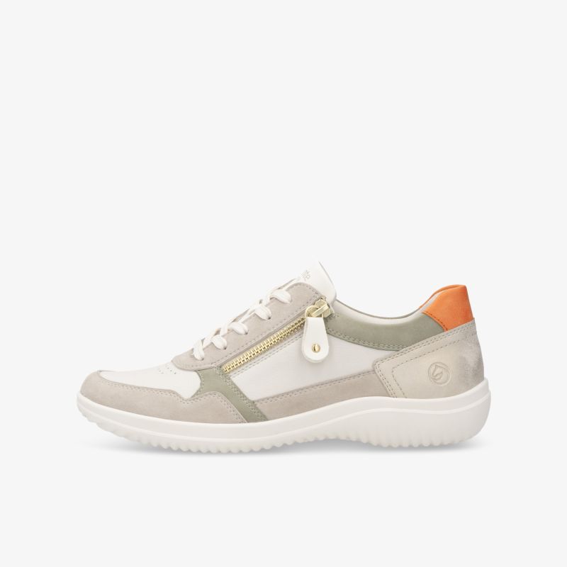 leichter bequemer sneaker mit reißverschluss und profilsohle in modischem design, ideal für den alltag