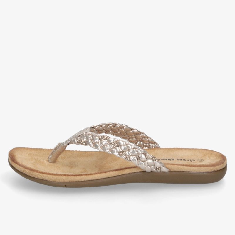 Bequemer sommerlicher Flipflop mit glitzerndem Riemen und leichter Sohle für entspanntes Tragen