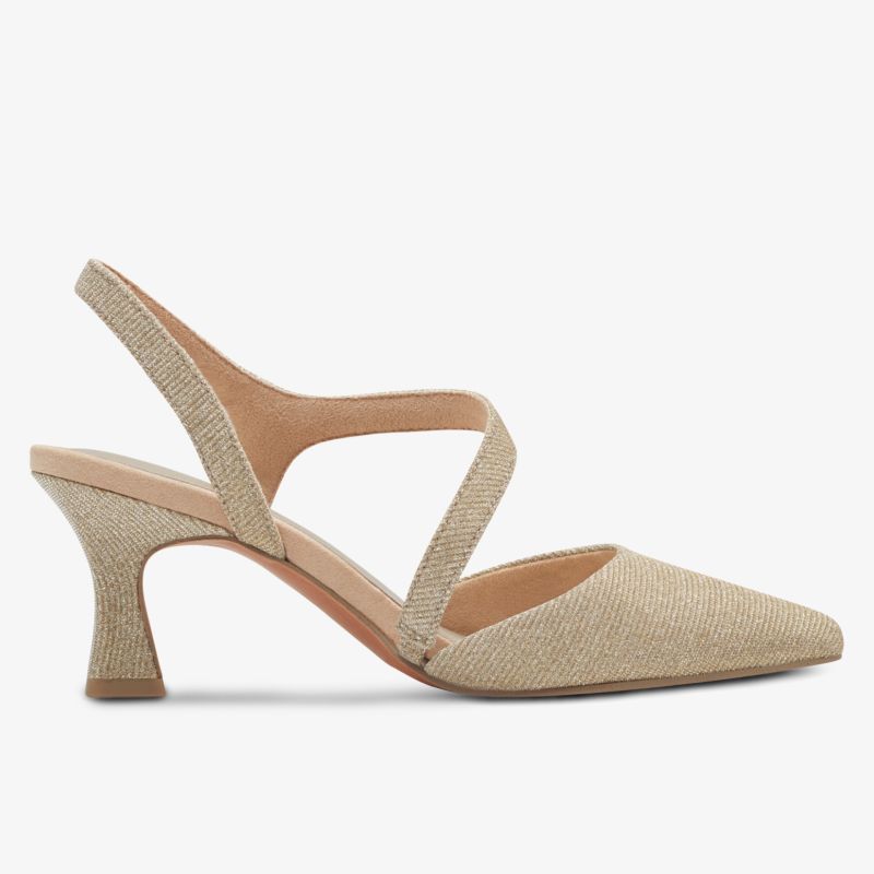 Eleganter Slingback Schuh mit spitzem Zeh und mittelhohem Absatz, modisch und bequem