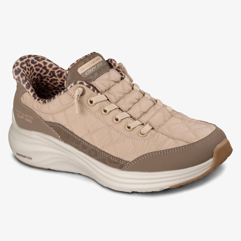 Bequemer Sneaker mit gepolstertem Innenfutter und trendigem Leo-Print in sportlichem Design