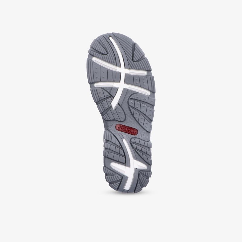 Graue Schuhsohle mit rutschfestem Profil, robust und flexibel für optimalen Halt und Komfort bei jedem Schritt