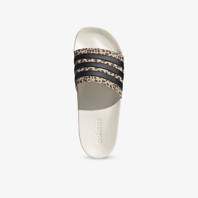 Bequeme Slide Sandale mit modischen Leoparden- und Streifenmustern, leichte Sohle und komfortable Passform