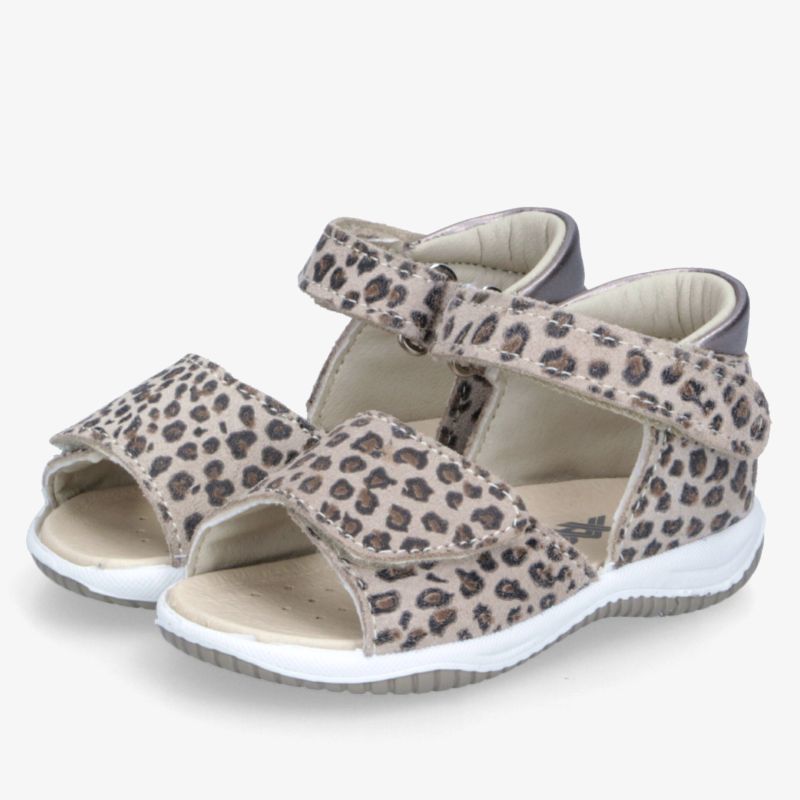 Bequeme offene Sandalen mit modischem Leopardenmuster und stabilem Klettverschluss für sicheren Halt