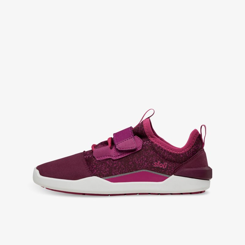 Lila Sneaker mit Klettverschluss, bequem und stylisch, sportliches Design für vielseitigen Einsatz