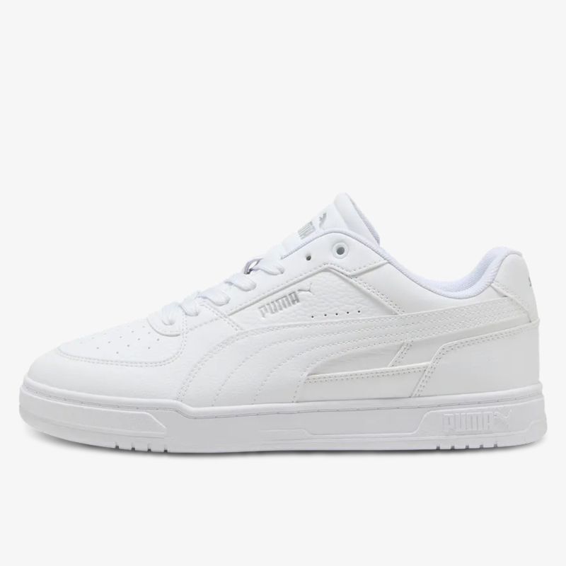 Weißer Puma Sneaker seitliche Ansicht, sportlich und bequem, ideal für Alltag und Freizeit