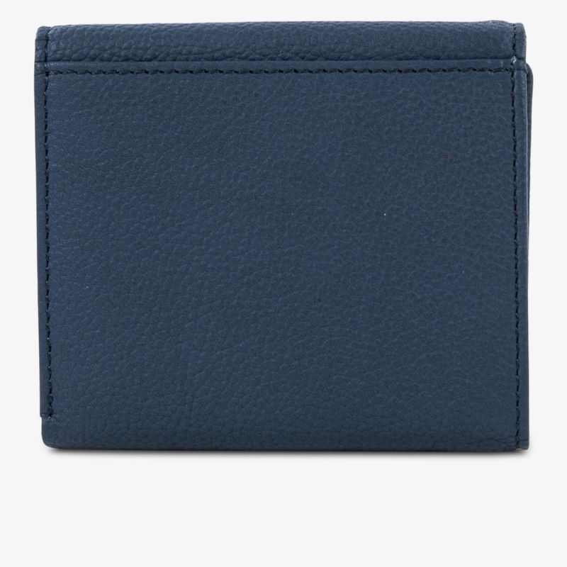 Elegante blaue Leder Geldbörse, langlebig und kompakt