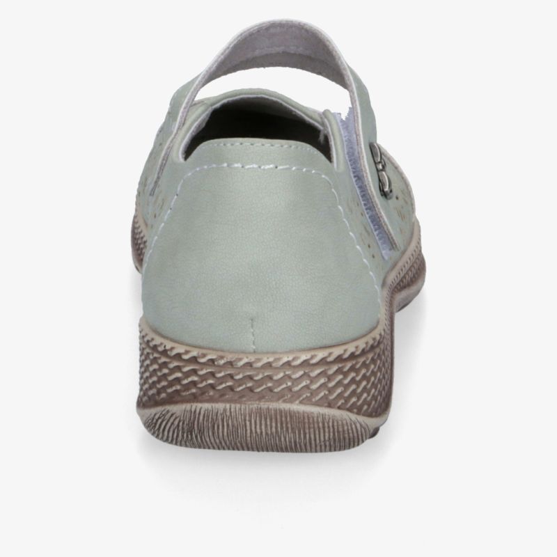 Robuster grauer Schuh mit rutschfester Sohle und modernem Design, ideal für den Alltag.