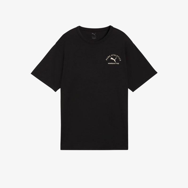 Schwarzes T-Shirt mit Kurzarm und rundem Halsausschnitt, schlichtes und bequemes Design für Alltag und Freizeit