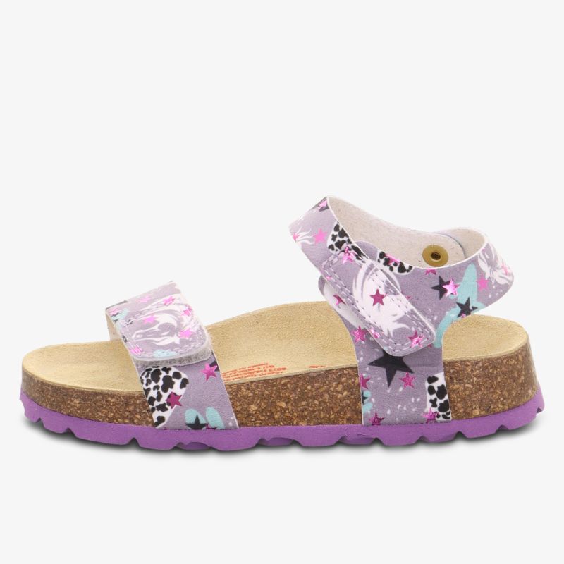 Bunte Kindersandale mit weichem Fußbett, verstellbaren Klettverschlüssen und rutschfester Sohle für Komfort