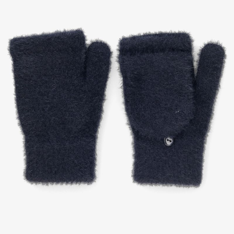 Flauschige, wärmende fingerlose Handschuhe mit klappbarer Fingerabdeckung für flexible Nutzung und zusätzlichen Komfort