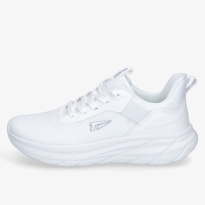 moderner weißer Sportschuh mit robuster Sohle und bequemer Polsterung für optimalen Tragekomfort