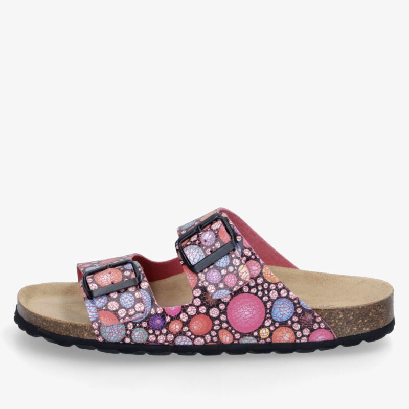 Bequemer bunter Schuh mit verstellbarem Riemen und gepolsterter Sohle für sommerlichen Komfort