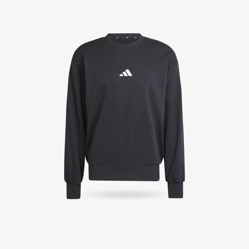 Schwarzer Pullover mit sportlichem Schnitt und elastischen Bündchen, komfortabel und vielseitig kombinierbar