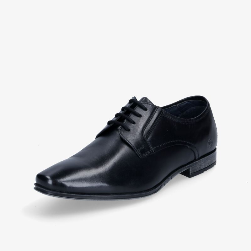 Eleganter schwarzer Lederschuh mit klassischem Design und hochwertiger Verarbeitung für vielseitige Anlässe.