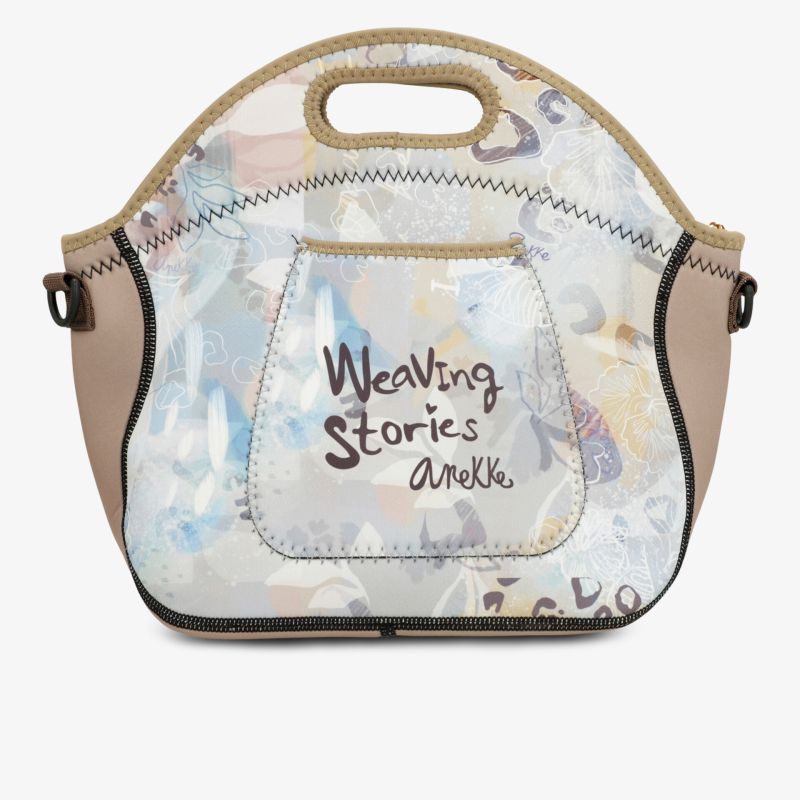 Moderne isolierte Lunchtasche mit praktischem Tragegriff und wasserabweisendem Material