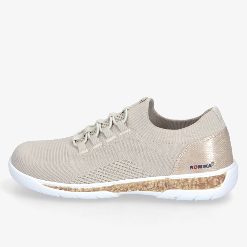 Beiger leichter Sneaker mit atmungsaktivem Material und rutschfester Sohle für hohe Flexibilität und Komfort