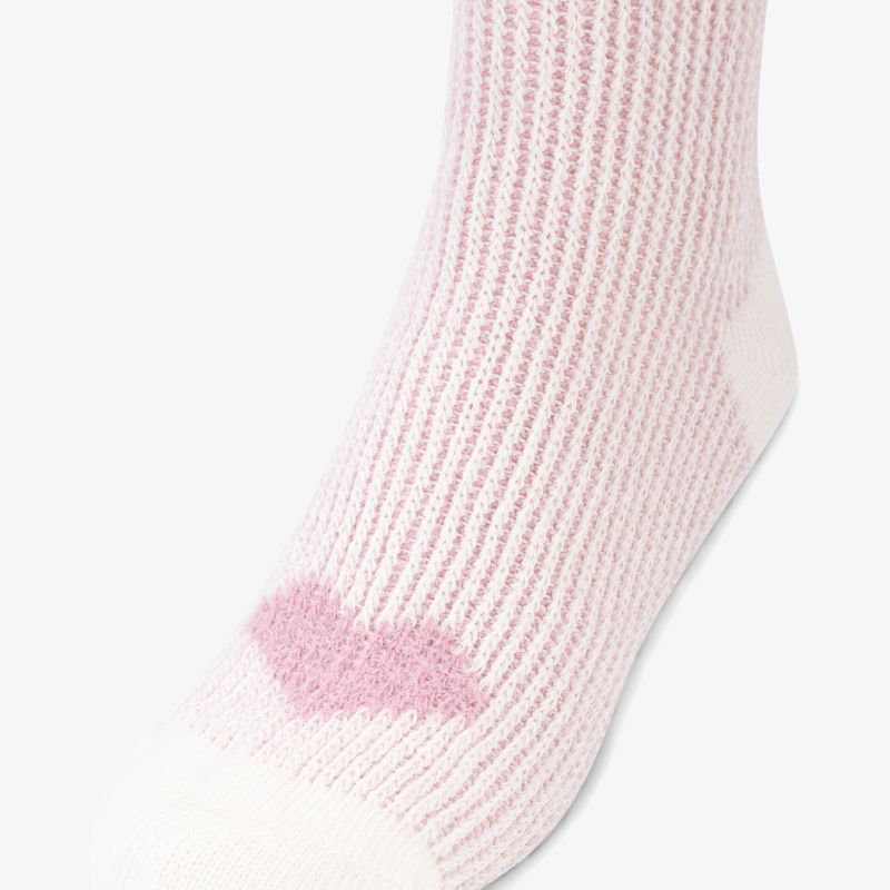Feiner rosa Strumpf mit Herzmotiv, gestrickt, weiches angenehmes Material, bequemer Sitz