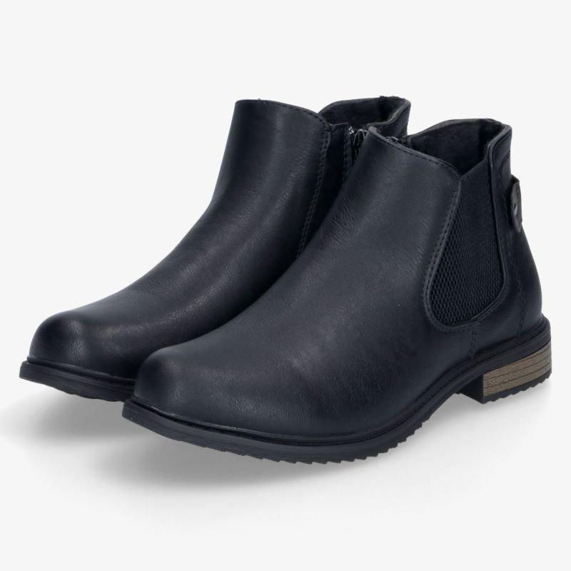 Elegante Chelsea Boots in Schwarz mit seitlichem Elastikeinsatz. Perfekt für lässiges oder formelles Styling.