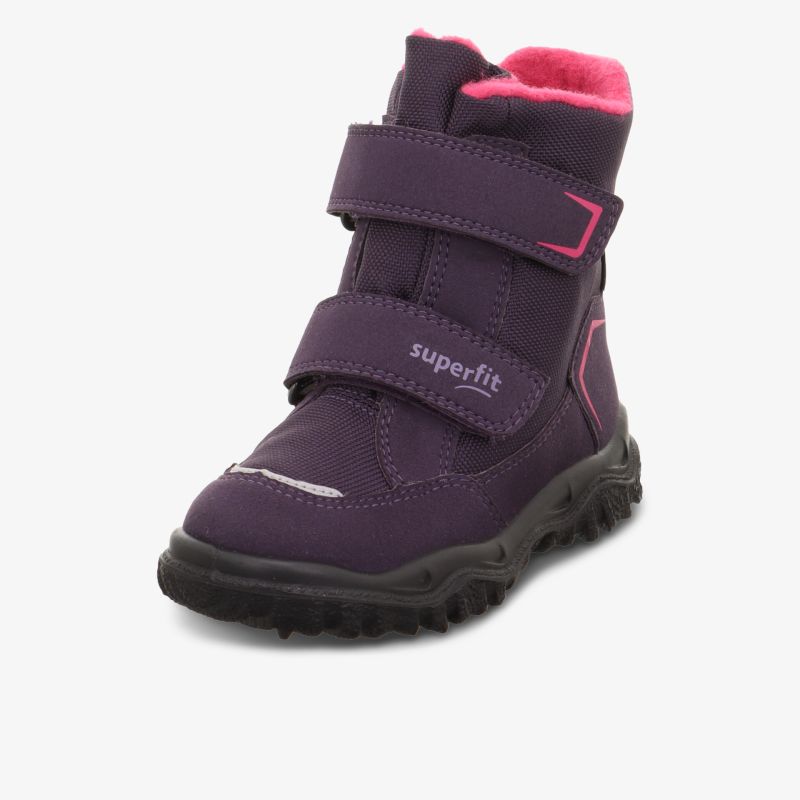 robuster Kinder-Winterstiefel mit wasserabweisendem Material und warmem Futter, rutschfeste Profilsohle und praktischem Klettverschluss