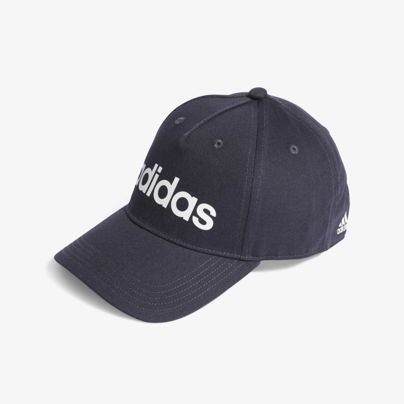 Klassische dunkelblaue Baseballcap mit weißem Logo, ideal für Sport und Freizeit. Komfortables und stilvolles Accessoire.