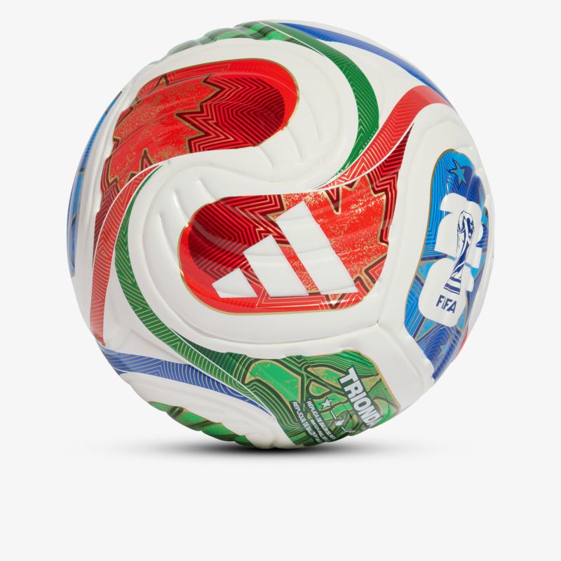Adidas Fußball mit dynamischem, farbenfrohem Design und offizieller FIFA Ball Kennzeichnung