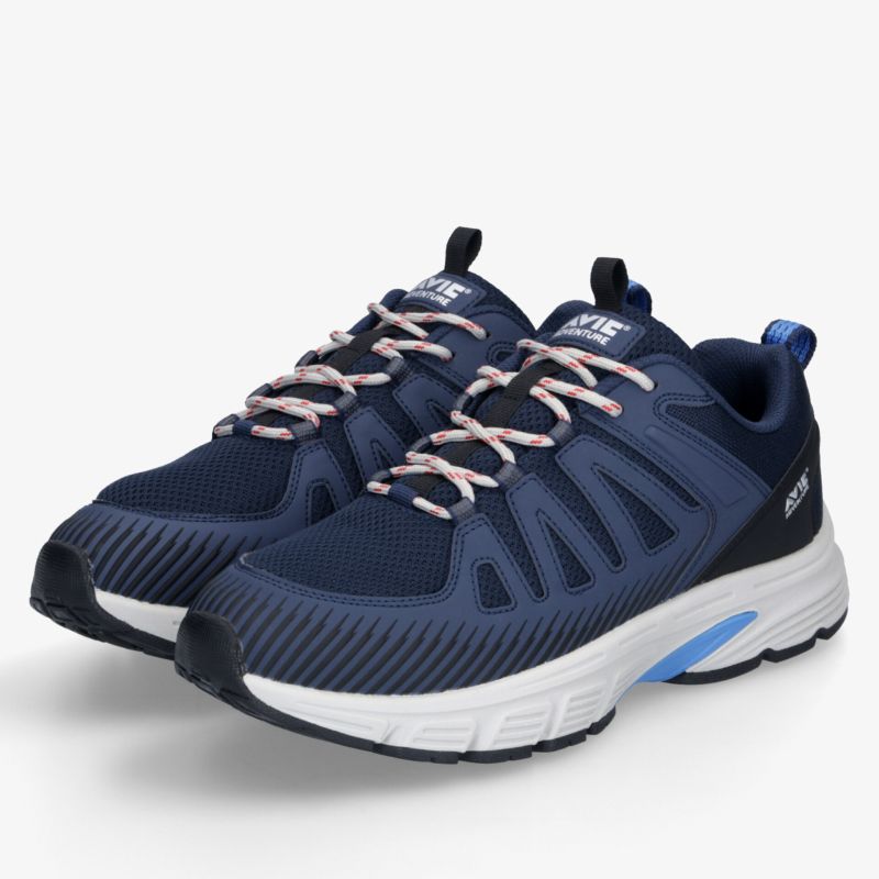 Sportliche blaue Laufschuhe mit weißer Sohle, atmungsaktiv und leicht, ideal für optimalen Komfort und Stabilität beim Training