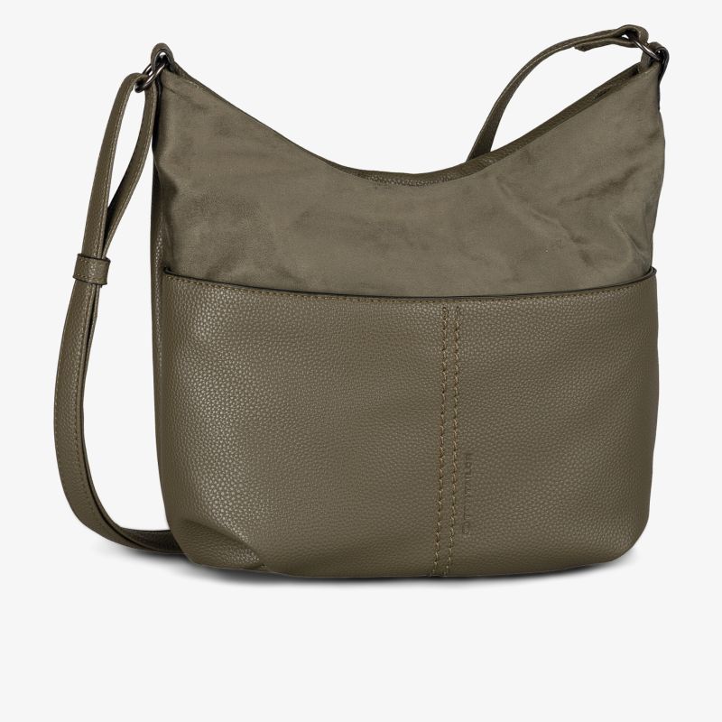 Moderne Lederumhängetasche mit schlankem Gurt und großer Fronttasche für vielseitigen Alltag