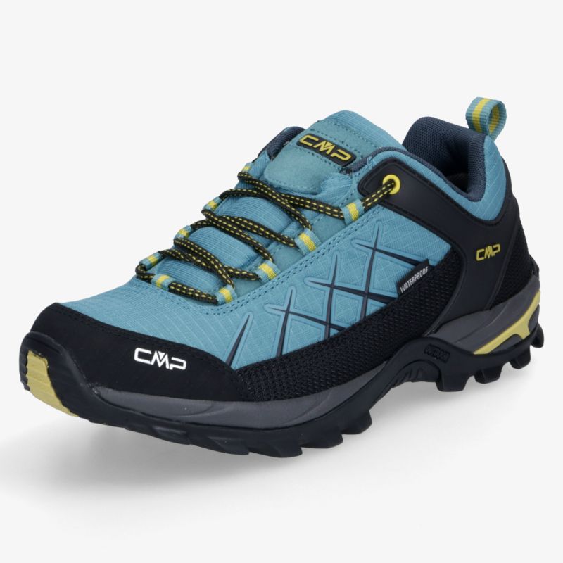 Robuster, sportlicher Outdoorschuh in Blau mit rutschfester Profilsohle und komfortablem Design.