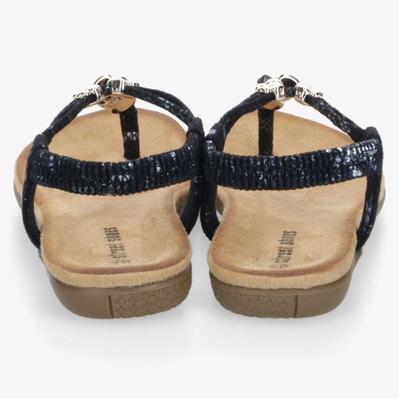 Bequeme verstellbare Sandalen mit weichem Fußbett und rutschfester Sohle, Rückansicht