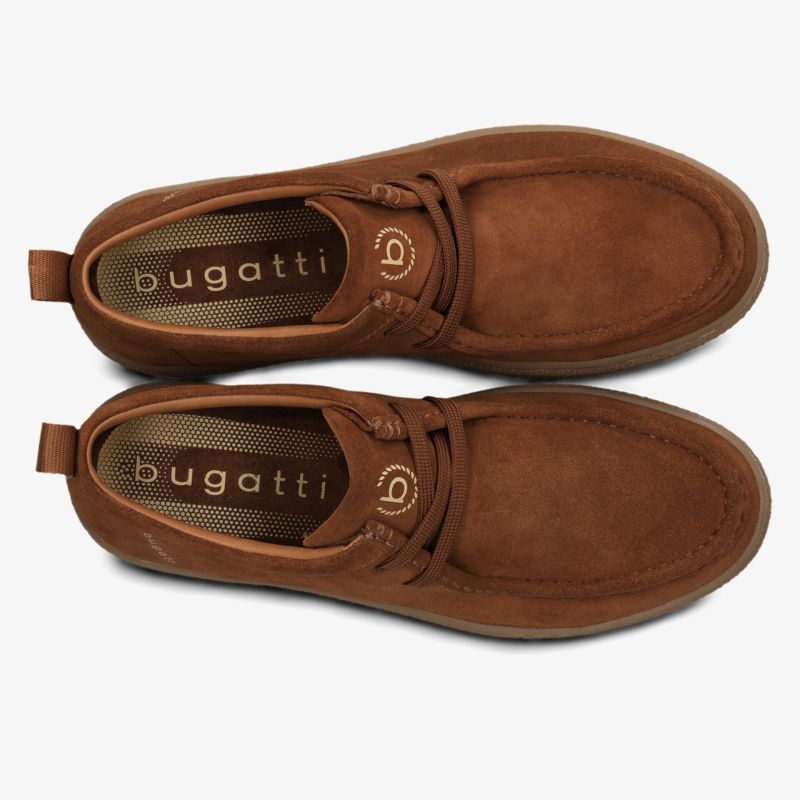 Bequeme braune Lederschuhe im modischen Design mit rutschfester Sohle, perfekt für Alltag und Freizeit